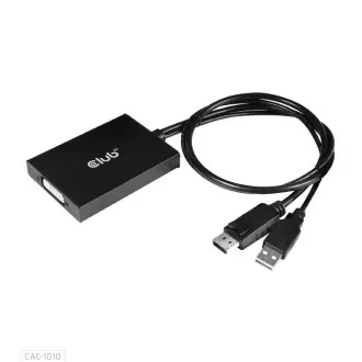 Club3D Adaptér aktivní DisplayPort na Dual Link DVI-D, USB napájení, 60cm, HDCP ON Club3D Adaptér aktivní DisplayPort na Dual Link DVI-D, USB napájení, 60cm, HDCP ON