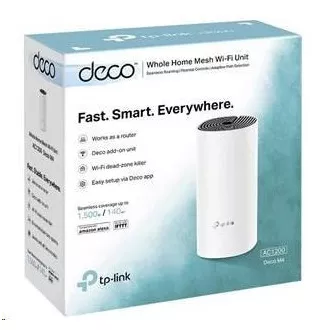 TP-Link Deco M4(1-Pack) WiFi5 Mesh (AC1200, 2, 4GHz/5GHz, 2xGbELAN/WAN) TP-Link Deco M4(1-Pack) WiFi5 Mesh (AC1200, 2, 4GHz/5GHz, 2xGbELAN/WAN)