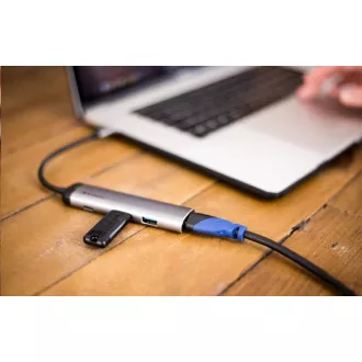 VERBATIM Dokovací stanice USB-C 4v1, 1x HDMI, 1xUSB-C, 2xUSB, šedá