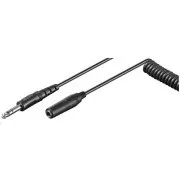 PREMIUMCORD Kabel prodlužovací audio Jack 6, 3mm M/F spirálový 1m - 5m
