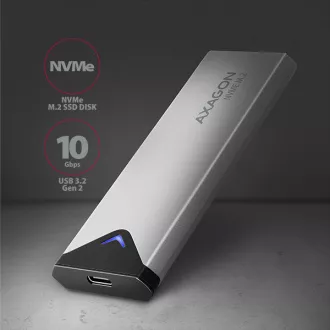AXAGON EEM2-UG2, USB-C 10Gbps - M.2 NVMe SSD ARROW box, stříbrný AXAGON EEM2-UG2, USB-C 10Gbps - M.2 NVMe SSD ARROW box, stříbrný