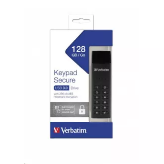 VERBATIM USB 3.0 Drive 128 GB - Keypad Secure (R:160/W:150 MB/s) GDPR VERBATIM USB 3.0 Drive 128 GB - Keypad Secure (R:160/W:150 MB/s) GDPR