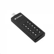 VERBATIM USB C 3.1 Drive 128 GB - Keypad Secure (R:160/W:150 MB/s) GDPR