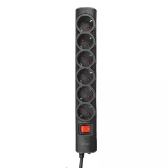 TRUST Surge Protector, Prodlužovací přívod, přepěťová ochrana 6 portů TRUST Surge Protector, Prodlužovací přívod, přepěťová ochrana 6 portů