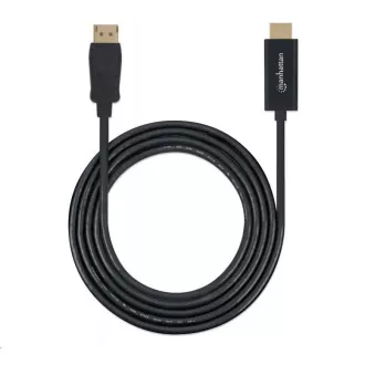 MANHATTAN Kabel DisplayPort na HDMI 1080p, 1.8m, černý MANHATTAN Kabel DisplayPort na HDMI 1080p, 1.8m, černý