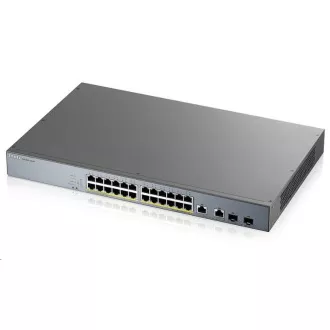 Zyxel GS1350-26HP 26 Port smart managed CCTV PoE switch, long range, 375W, 24x GbE, 2x combo RJ45/SFP Zyxel GS1350-26HP 26 Port smart managed CCTV PoE switch, long range, 375W, 24x GbE, 2x combo RJ45/SFP