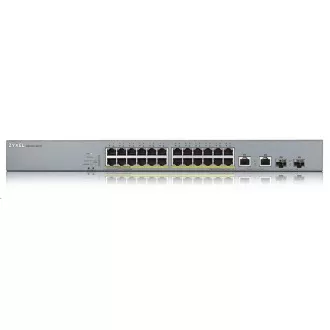 Zyxel GS1350-26HP 26 Port smart managed CCTV PoE switch, long range, 375W, 24x GbE, 2x combo RJ45/SFP Zyxel GS1350-26HP 26 Port smart managed CCTV PoE switch, long range, 375W, 24x GbE, 2x combo RJ45/SFP