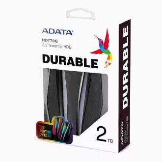 ADATA Externí HDD 2TB 2, 5" USB 3.2 HD770G, černá ADATA Externí HDD 2TB 2, 5" USB 3.2 HD770G, černá