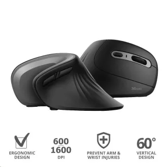 TRUST ergonomická vertikální myš Verro Wireless Ergonomic Mouse, black TRUST ergonomická vertikální myš Verro Wireless Ergonomic Mouse, black