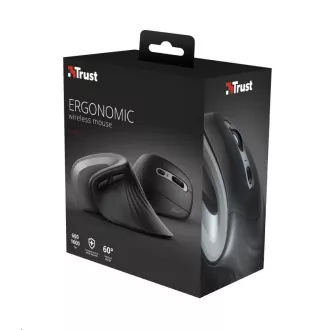TRUST ergonomická vertikální myš Verro Wireless Ergonomic Mouse, black TRUST ergonomická vertikální myš Verro Wireless Ergonomic Mouse, black