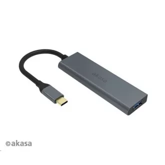 AKASA Hub USB-C 4x USB 3.0 port, Aluminium AKASA Hub USB-C 4x USB 3.0 port, Aluminium
