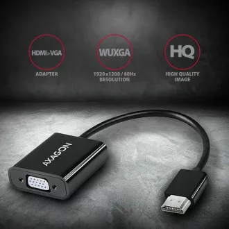 AXAGON RVH-VGAN, HDMI -> VGA redukce / adaptér, FullHD, audio výstup, micro USB nap. konektor AXAGON RVH-VGAN, HDMI -> VGA redukce / adaptér, FullHD, audio výstup, micro USB nap. konektor