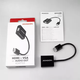 AXAGON RVH-VGAN, HDMI -> VGA redukce / adaptér, FullHD, audio výstup, micro USB nap. konektor AXAGON RVH-VGAN, HDMI -> VGA redukce / adaptér, FullHD, audio výstup, micro USB nap. konektor