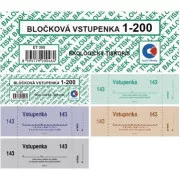 Tiskopis Bločkové vstupenky 13,3x3,9cm 200 listů BALOUŠEK