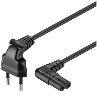 PREMIUMCORD Kabel síťový 230V k magnetofonu se zahnutými konektory 3m PREMIUMCORD Kabel síťový 230V k magnetofonu se zahnutými konektory 3m