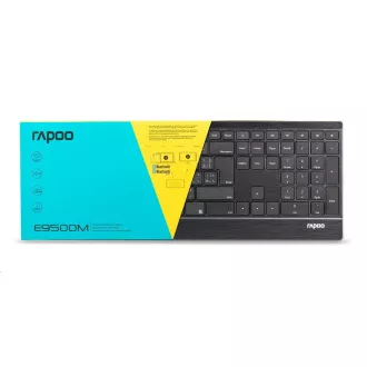 RAPOO klávesnice E9500M Multi-mode Wireless Ultra-slim Keyboard Black RAPOO klávesnice E9500M Multi-mode Wireless Ultra-slim Keyboard Black