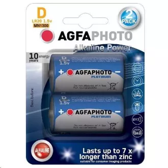 AgfaPhoto Power alkalická baterie LR20/D, blistr 2ks AgfaPhoto Power alkalická baterie LR20/D, blistr 2ks