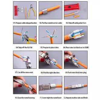 Spojovací box LEXI-Net STP Cat6A samozářezový Spojovací box LEXI-Net STP Cat6A samozářezový
