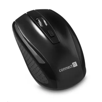 CONNECT IT Bezdrátová optická myš (+ 2x AAA baterie zdarma), černá CONNECT IT Bezdrátová optická myš (+ 2x AAA baterie zdarma), černá