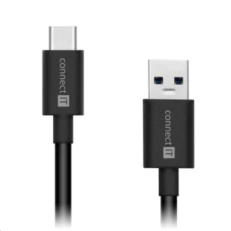 CONNECT IT Wirez USB-C (Type C) -> USB-A, USB 3.1 Gen 1, černá, 2 m CONNECT IT Wirez USB-C (Type C) -> USB-A, USB 3.1 Gen 1, černá, 2 m