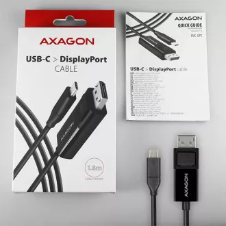 AXAGON RVC-DPC, USB-C -> DisplayPort redukce / kabel 1.8m, 4K/60Hz AXAGON RVC-DPC, USB-C -> DisplayPort redukce / kabel 1.8m, 4K/60Hz