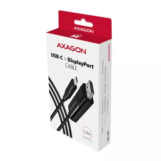 AXAGON RVC-DPC, USB-C -> DisplayPort redukce / kabel 1.8m, 4K/60Hz AXAGON RVC-DPC, USB-C -> DisplayPort redukce / kabel 1.8m, 4K/60Hz