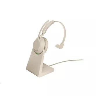 Jabra náhlavní souprava se stojánkem Evolve2 65, Link 380c MS, mono, béžová - Rozbalené Jabra náhlavní souprava se stojánkem Evolve2 65, Link 380c MS, mono, béžová - Rozbalené