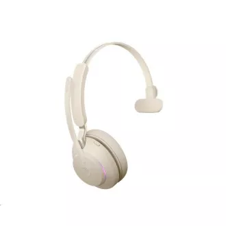 Jabra náhlavní souprava se stojánkem Evolve2 65, Link 380c MS, mono, béžová - Rozbalené Jabra náhlavní souprava se stojánkem Evolve2 65, Link 380c MS, mono, béžová - Rozbalené