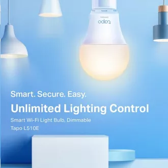 TP-Link Tapo L510E chytrá WiFi stmívatelná LED žárovka (bílá, 2700K, 806lm, 2, 4GHz, E27) TP-Link Tapo L510E chytrá WiFi stmívatelná LED žárovka (bílá, 2700K, 806lm, 2, 4GHz, E27)
