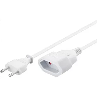 PREMIUMCORD Kabel síťový 230V, prodlužovací dvojvidlice, 2m PREMIUMCORD Kabel síťový 230V, prodlužovací dvojvidlice, 2m