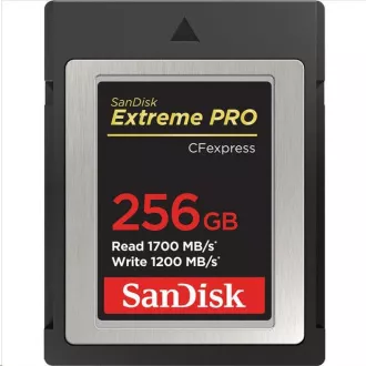 SanDisk Extreme Pro CFexpress Card 256GB, Type B, 1700MB/s Read, 1200MB/s Write NVMe SanDisk Extreme Pro CFexpress Card 256GB, Type B, 1700MB/s Read, 1200MB/s Write NVMe