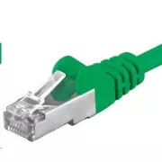 PREMIUMCORD Patch kabel CAT6a S-FTP, RJ45-RJ45, AWG 26/7 0, 25m zelená