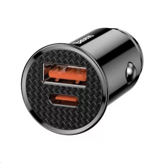 Baseus Circular Plastic nabíječka do auta 30W (PD3.0, QC4.0+ SCP AFC) černá Baseus Circular Plastic nabíječka do auta 30W (PD3.0, QC4.0+ SCP AFC) černá