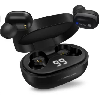 CONNECT IT True Wireless SensorTouch sluchátka do uší s mikrofonem, černá CONNECT IT True Wireless SensorTouch sluchátka do uší s mikrofonem, černá
