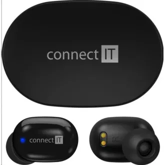 CONNECT IT True Wireless SensorTouch sluchátka do uší s mikrofonem, černá CONNECT IT True Wireless SensorTouch sluchátka do uší s mikrofonem, černá