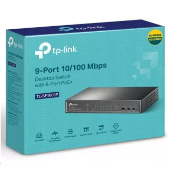 TP-Link CCTV switch TL-SF1009P (8x100Mb/s, 1x100Mb/s uplink, 8xPoE+, 65W, fanless) TP-Link CCTV switch TL-SF1009P (8x100Mb/s, 1x100Mb/s uplink, 8xPoE+, 65W, fanless)