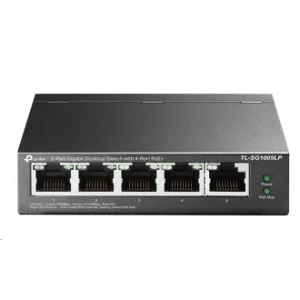 TP-Link switch TL-SG1005LP (5xGbE, 4xPoE+, 40W, fanless) TP-Link switch TL-SG1005LP (5xGbE, 4xPoE+, 40W, fanless)