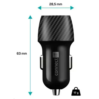 CONNECT IT InCarz QUICK CHARGE 3.0 nabíječka do auta, 1x USB-A, 3 A, carbon CONNECT IT InCarz QUICK CHARGE 3.0 nabíječka do auta, 1x USB-A, 3 A, carbon