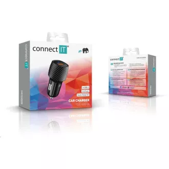 CONNECT IT InCarz QUICK CHARGE 3.0 nabíječka do auta, 1x USB-A, 3 A, carbon CONNECT IT InCarz QUICK CHARGE 3.0 nabíječka do auta, 1x USB-A, 3 A, carbon