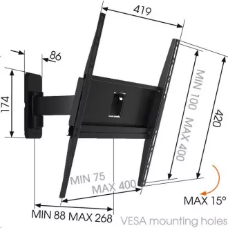 Vogel's MA3030 - TV rameno 2 klouby M Vogel's MA3030 - TV rameno 2 klouby M