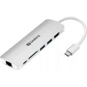 Sandberg dokovací stanice, USB-C, 6 různých konektorů