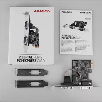 AXAGON PCEA-S2N, PCIe řadič - 2x sériový port (RS232) 250 kbps, vč. LP AXAGON PCEA-S2N, PCIe řadič - 2x sériový port (RS232) 250 kbps, vč. LP