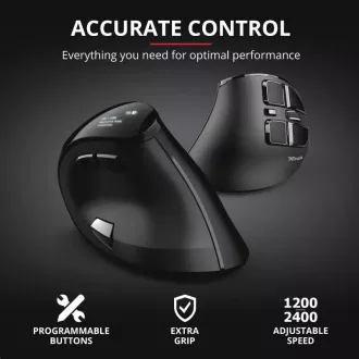 TRUST ergonomická Myš Voxx Rechargeable Ergonomic Wireless Mouse TRUST ergonomická Myš Voxx Rechargeable Ergonomic Wireless Mouse