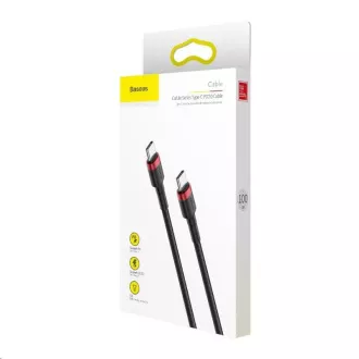 Baseus Cafule Series nabíjecí / datový kabel USB-C na USB-C PD2.0 60W Flash 1m, červená-čer Baseus Cafule Series nabíjecí / datový kabel USB-C na USB-C PD2.0 60W Flash 1m, červená-čer