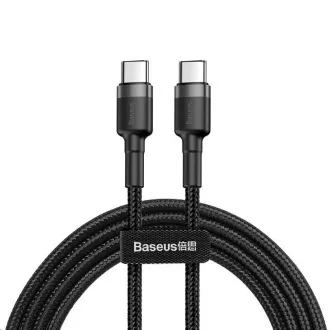 Baseus Cafule Series nabíjecí / datový kabel USB-C na USB-C PD2.0 60W Flash 1m, šedá-černá Baseus Cafule Series nabíjecí / datový kabel USB-C na USB-C PD2.0 60W Flash 1m, šedá-černá
