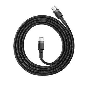 Baseus Cafule Series nabíjecí / datový kabel USB-C na USB-C PD2.0 60W Flash 1m, šedá-černá Baseus Cafule Series nabíjecí / datový kabel USB-C na USB-C PD2.0 60W Flash 1m, šedá-černá