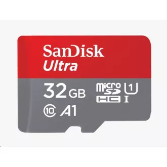 SanDisk MicroSDXC karta 32GB Ultra (120 MB/s, A1 Class 10 UHS-I, Android) + adaptér SanDisk MicroSDXC karta 32GB Ultra (120 MB/s, A1 Class 10 UHS-I, Android) + adaptér