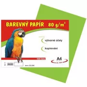 Papír pro výtvarku A4/80g světle zelený 100 listů