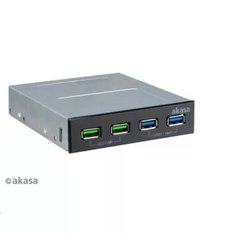 AKASA přední panel HUB 4 Port USB nabíjecí panel s dual Quick Charge 3.0 a dual USB 3.1 porty AKASA přední panel HUB 4 Port USB nabíjecí panel s dual Quick Charge 3.0 a dual USB 3.1 porty