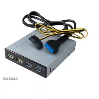 AKASA přední panel HUB 4 Port USB nabíjecí panel s dual Quick Charge 3.0 a dual USB 3.1 porty AKASA přední panel HUB 4 Port USB nabíjecí panel s dual Quick Charge 3.0 a dual USB 3.1 porty